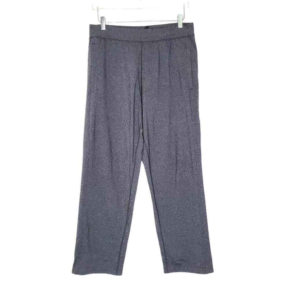 Lululemon Kung Fu Pants L Gray Hip Back Pockets Flat Seams Gym Training